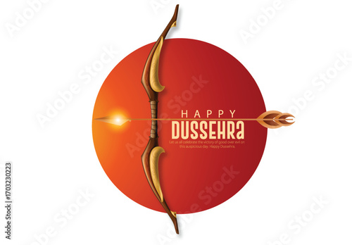 Lord Rama with Bow and Arrow for Dussehra Celebration  symbolizing courage, virtue, and the triumph of good over evil on the auspicious occasion of Dussehra.