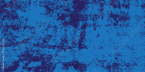 Premium Abstract Grunge Decorative Navy Blue Dark Stucco Wall Background. Art Rough Stylized Texture Banner With Space For Text