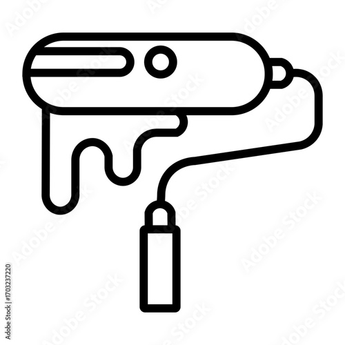 vector illustration of a paint roller
