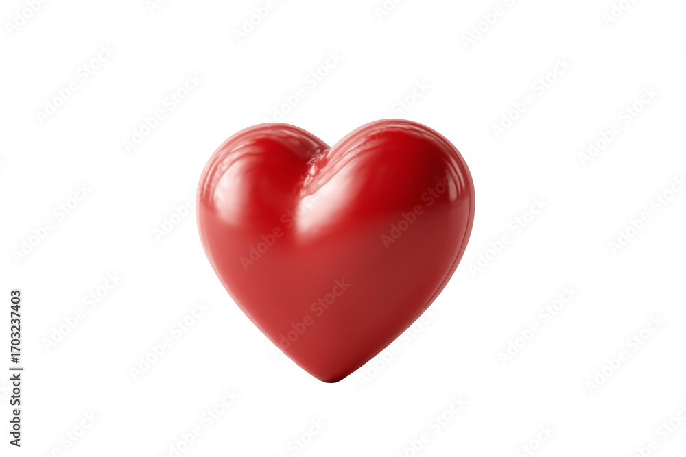 Fototapeta premium Red heart isolated on transparent background