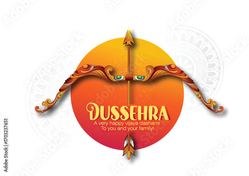 Lord Rama with Bow and Arrow for Dussehra Celebration  symbolizing courage, virtue, and the triumph of good over evil on the auspicious occasion of Dussehra.