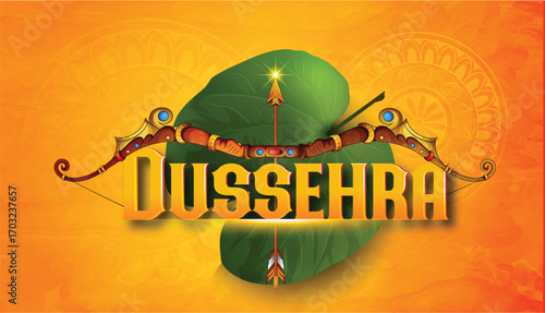Lord Rama with Bow and Arrow for Dussehra Celebration  symbolizing courage, virtue, and the triumph of good over evil on the auspicious occasion of Dussehra.