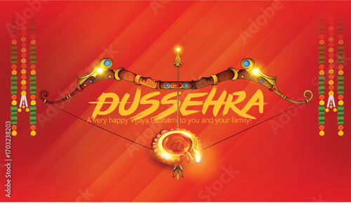 Lord Rama with Bow and Arrow for Dussehra Celebration  symbolizing courage, virtue, and the triumph of good over evil on the auspicious occasion of Dussehra.