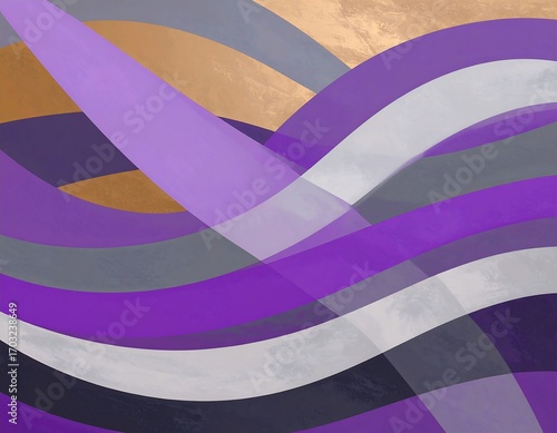 Abstract wavy stripes in muted colors