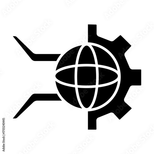 globe with arrow