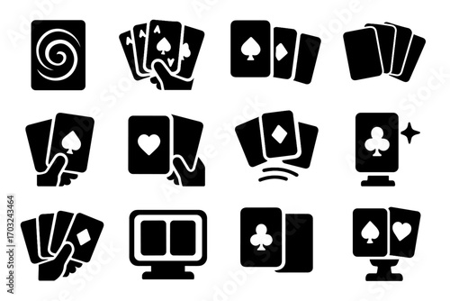Motion back vector card tournament star modern playing winning score icon pair