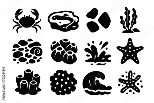 Pool form bed vector shape splashes wave icons tide icon sponge edge