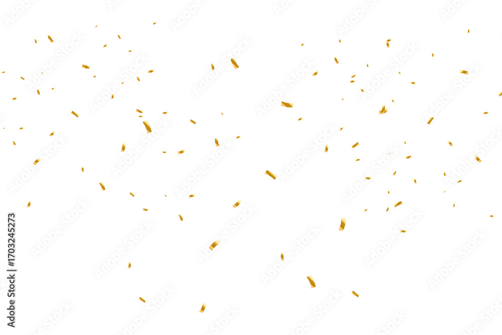 Fototapeta premium 3D Dynamic golden confetti background.
