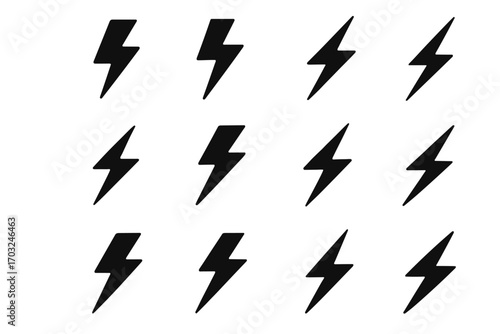 Bolt current symbol vector icons speed silhouette swift electric energy icon spark