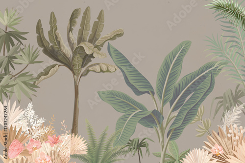 vintage background with leaf 