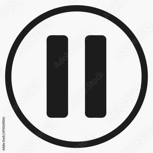 Pause Symbol - A Universal Sign for Interruption and Control.