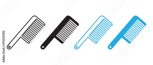 Comb vector icon. isolated on white background, hair care and beauty symbol.