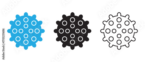virus icons set. isolated on white background for medical use.