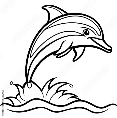 Tribal dolphin and shark silhouettes, a stylized animal vector illustration perfect for a sea animal tattoo design