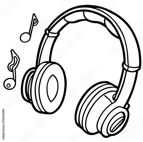 Wireless black headphones for listening to music and podcasts