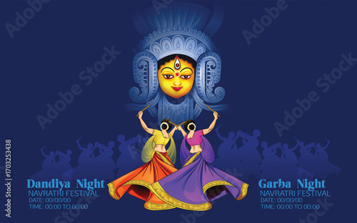 Garba Dance Celebration During Navratri Festival with Joyful Participants