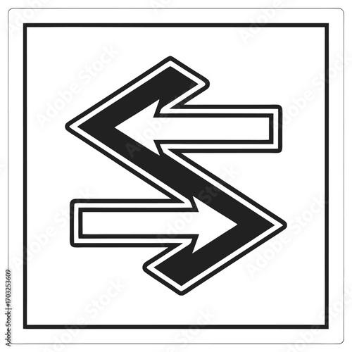 Opposing Arrows - A Symbolic Representation of Reversal and Conflict.