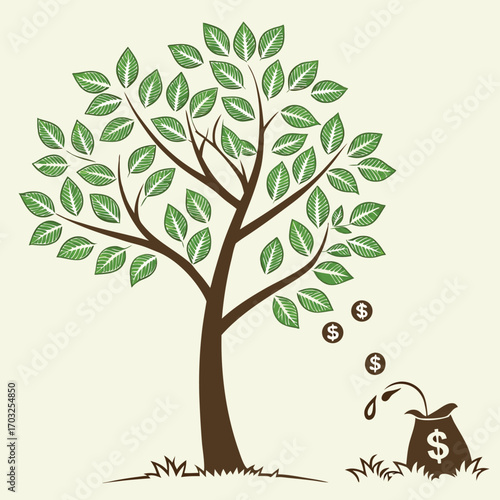 Money tree symbolizing financial growth and investment returns.