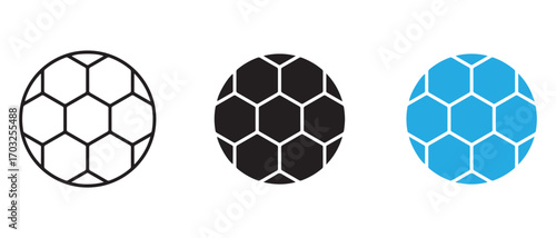 soccer ball icons. in different styles isolated on white background.