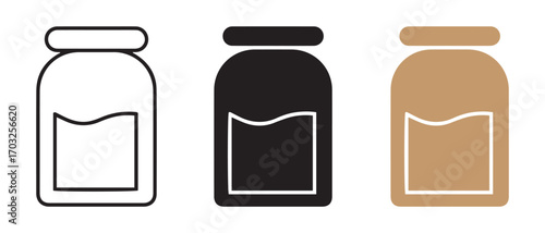Jar vector icon. isolated on white background for graphic and web design.