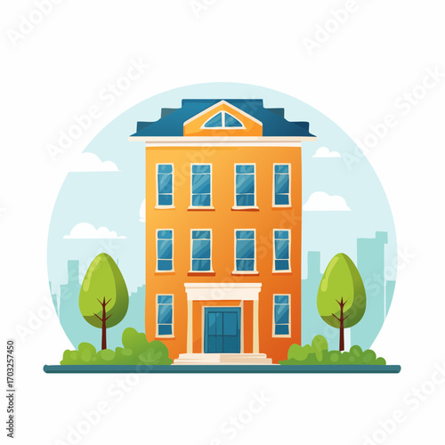vector illustration of building