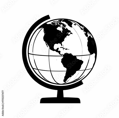 Vector Icon of earth globe, world, science