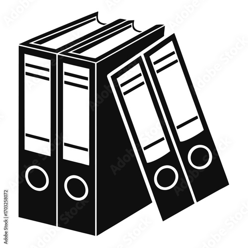 Stack of Ring Binders - Organized Documents and Information Management.
