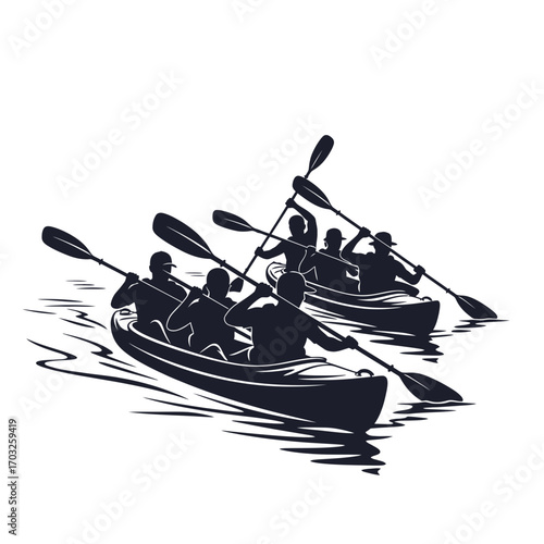 Team Spirit on the Water in a Scenic Outdoor Setting