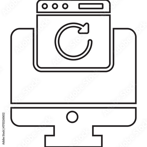 Computer icon, monitor icon, 