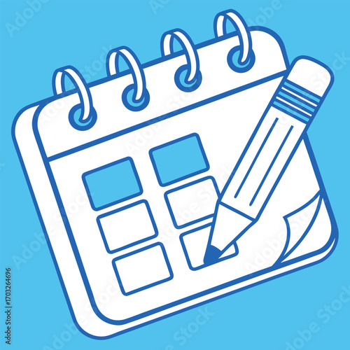 Calendar with pencil marking a date.