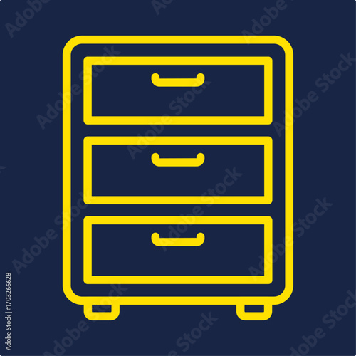 Drawers symbol artwork trendy useful vector Illustration design glorious colorful background