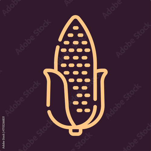 Corn symbol artwork trendy useful vector Illustration design magnificent colorful background