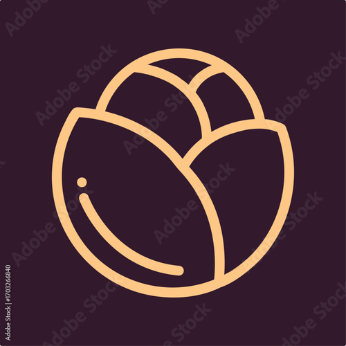 Nut symbol artwork trendy useful vector Illustration design magnificent colorful background