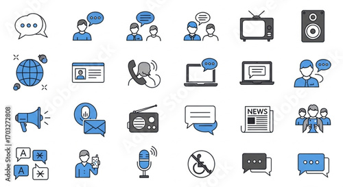 set of business icons