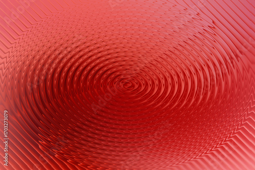 Abstract red texture with circular ripple effect and lines