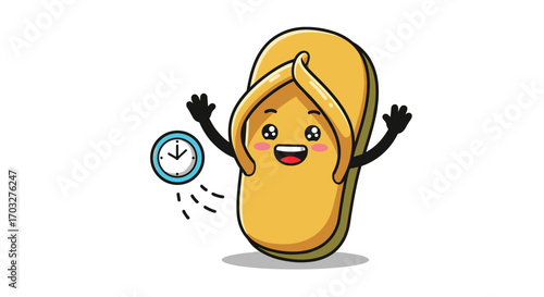 Happy flip flop with floating clock
