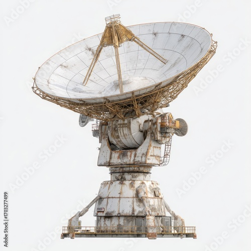 Rusty, large dish antenna