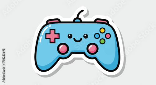 Cute Cartoon Game Controller Illustration A Whimsical Design