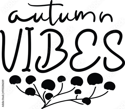 Autumn vibes with floral accents, a seasonal design, halloween design, halloween vector file