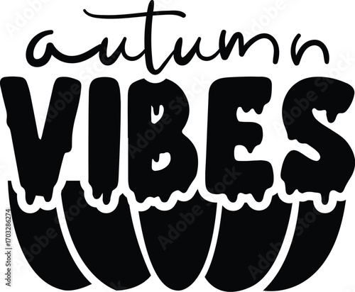 Autumn vibes with pumpkin design, a fall season art, halloween design, halloween vector file