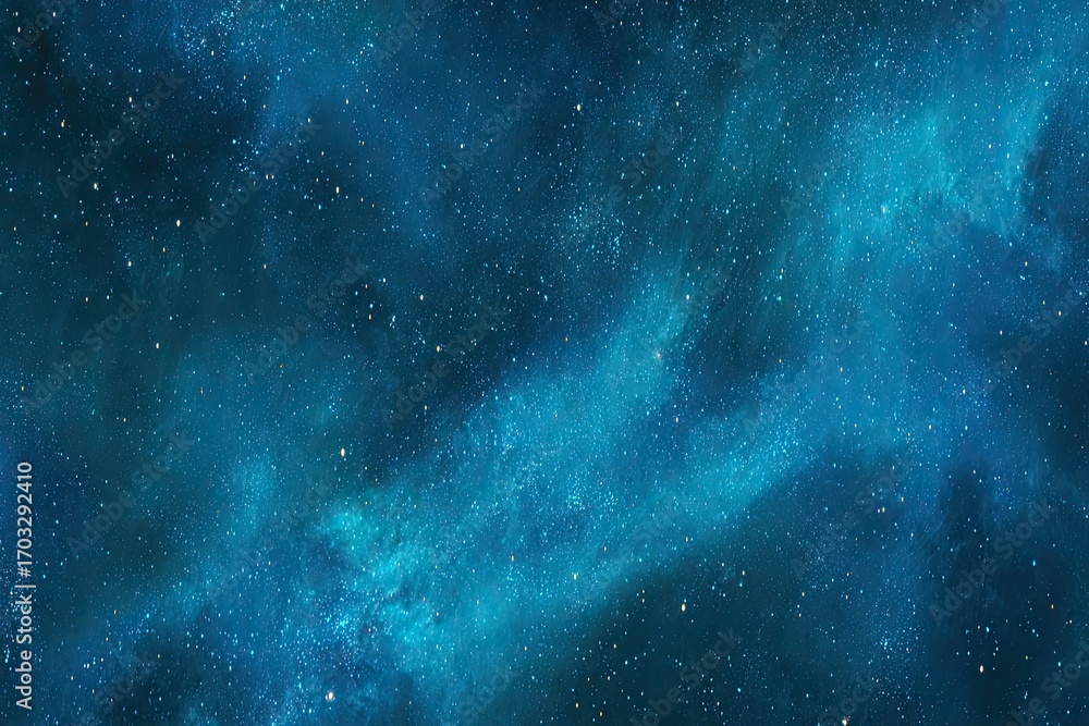 Obraz premium Deep space nebula, swirling blues and golds