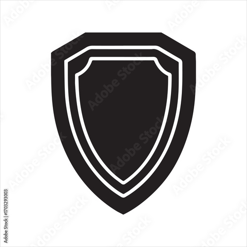 Shield shaped award plaque silhouette icon isolated on transparent background
