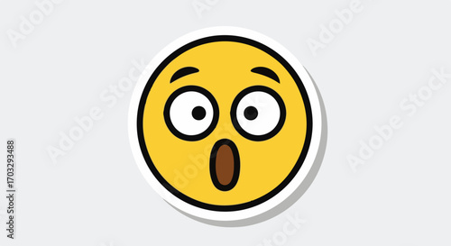 Astonished Emoji  A Vector Illustration of a Surprised Face