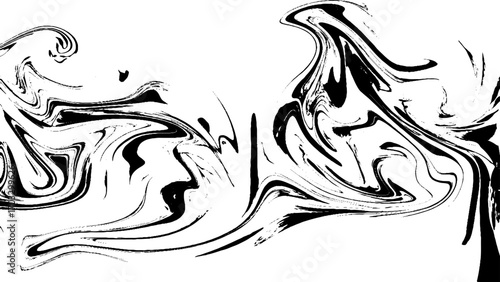 White and black marble texture vector background. Black ink splash with swirls on white vector illustration