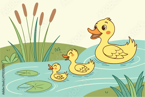 duck and ducklings