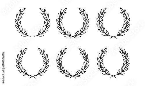 Elegant laurel wreath designs for awards and achievements