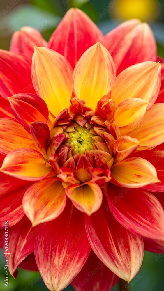 Naklejka premium Close-up of a vibrant dahlia