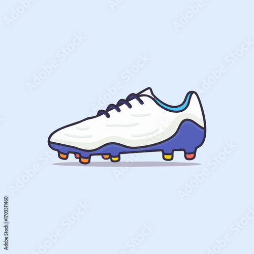 Cartoon Soccer Cleat Vector Illustration