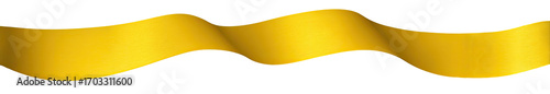 Gold ribbon with pixelated wavy edge