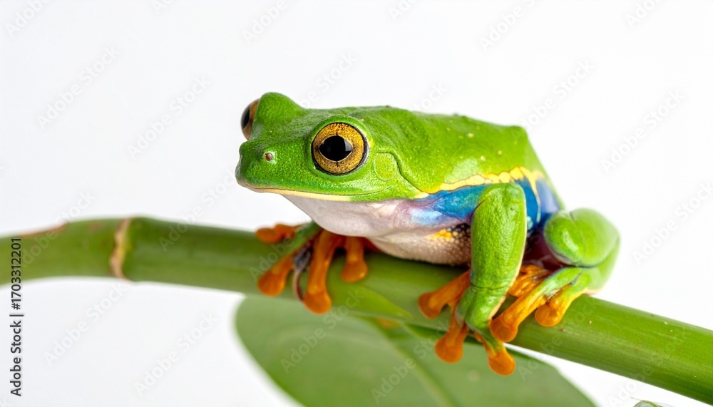 Obraz premium frog on the white 
